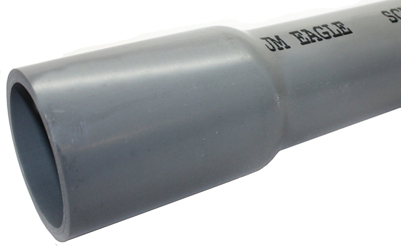 JM Eagle 67553 Rigid Conduit, 2-1/2 in, 10 ft L, Schedule 80 PVC
