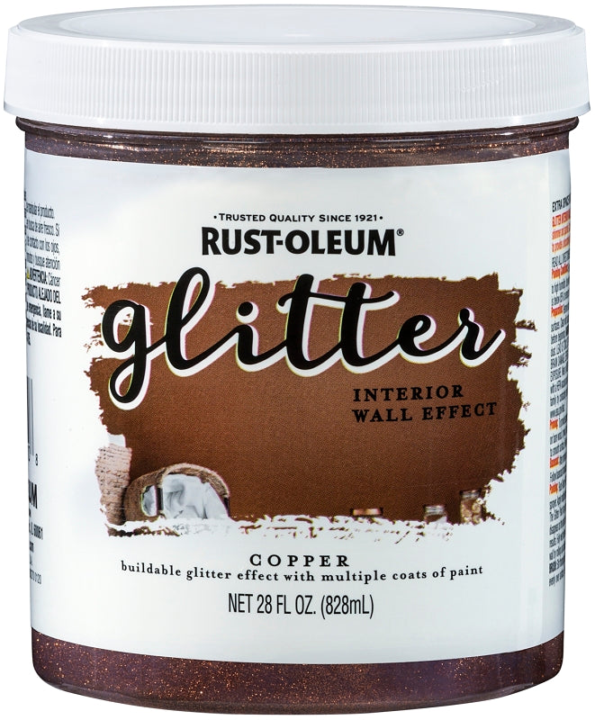 Specialty 360222 Textured Glitter Paint, Copper, 28 fl-oz, Can