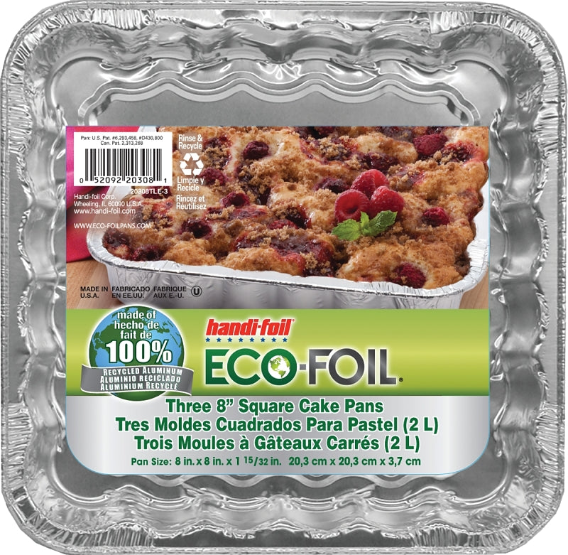 20308TL-15 SQ CAKE PAN 3PACK