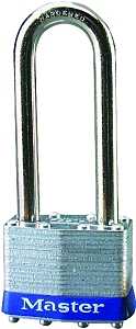 Master Lock 1UPLJ Padlock, 5/16 in Dia Shackle, 2-1/2 in H Shackle, Steel Shackle, Steel Body, Laminated
