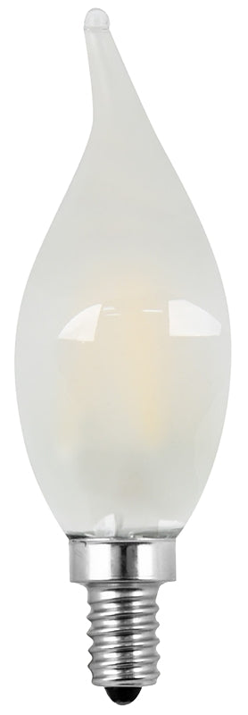 Feit Electric BPCFF40/927CA/FIL/2 LED Bulb, Decorative, Flame Tip Lamp, 40 W Equivalent, E12 Lamp Base, Dimmable