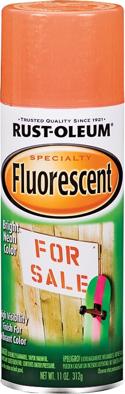Specialty 342568 Fluorescent Spray Paint, Flat/Matte, Fluorescent Orange, 11 oz, Can