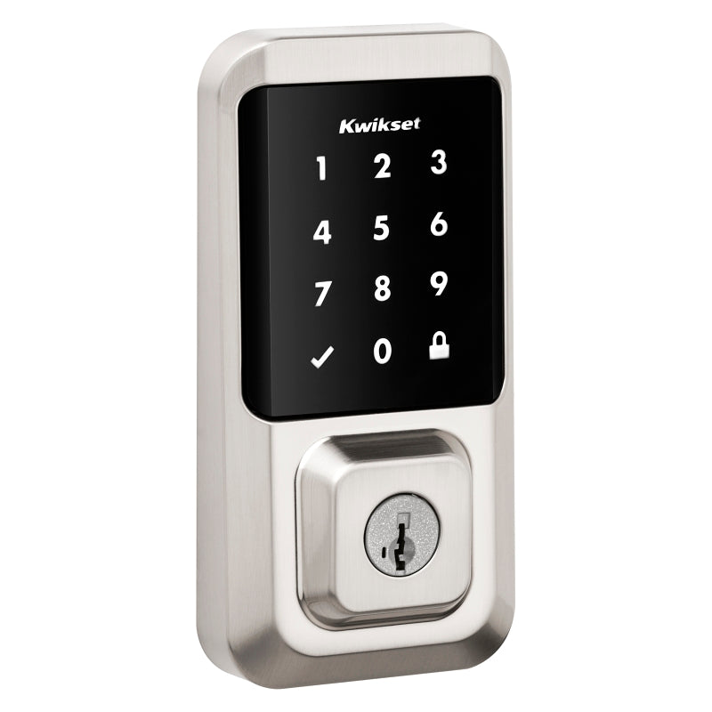 Kwikset Halo Series 939 WIFI TSCR 15 Touchscreen Wi-Fi Enabled Smart Lock, Satin Nickel, Residential, AAA Grade, Zinc