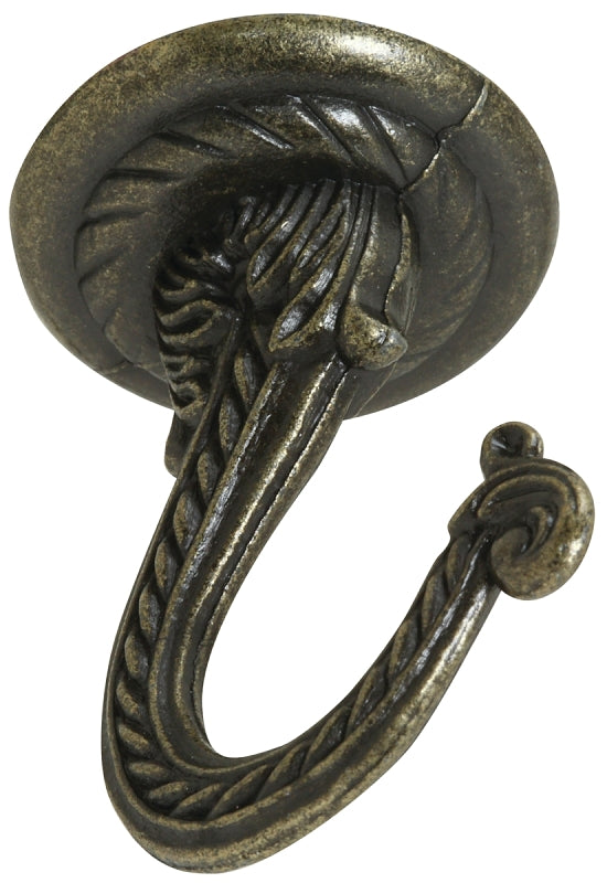 National Hardware V2672 Series N274-852 Swag Hook, 2-1/4 in L, Antique Bronze