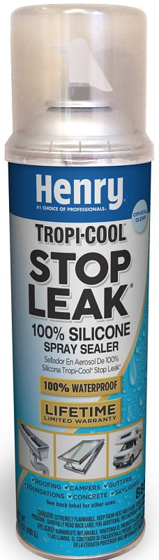 Henry 880 Tropi-Cool Series HE880C025 Silicone Spray Sealer, Clear, Liquefied Gas, 14.1 oz Canister