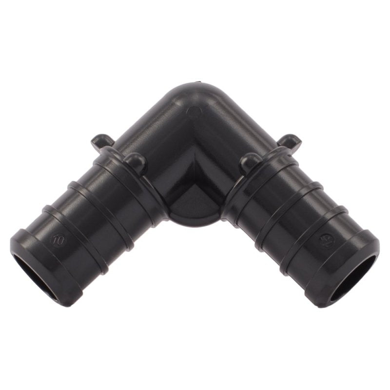 SharkBite UP248A5 Pipe Elbow, 1/2 in, Barb, 90 deg Angle, Polymer, 200 psi Pressure