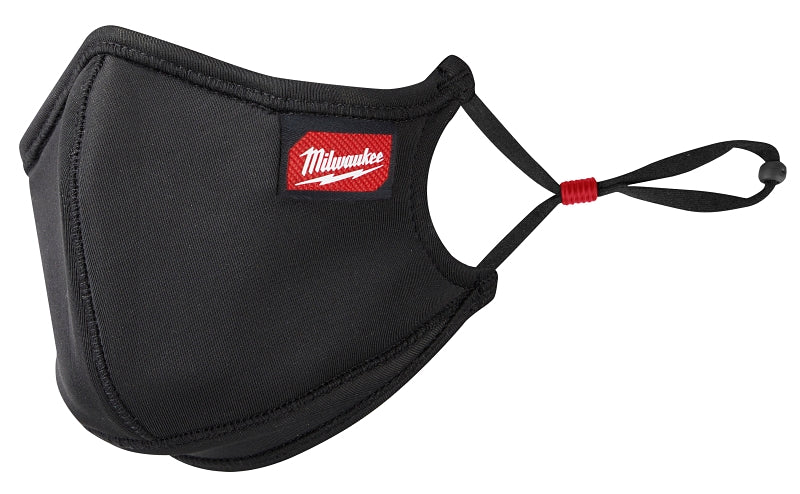 Milwaukee 48-73-4237 3-Layer Performance Face Mask, L/XL Mask, Nylon/Polyester/Spandex Facepiece, Black