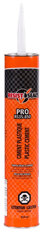 Resistoseal 53011 Pro Plastic Cement, Black, Liquid, 29 oz