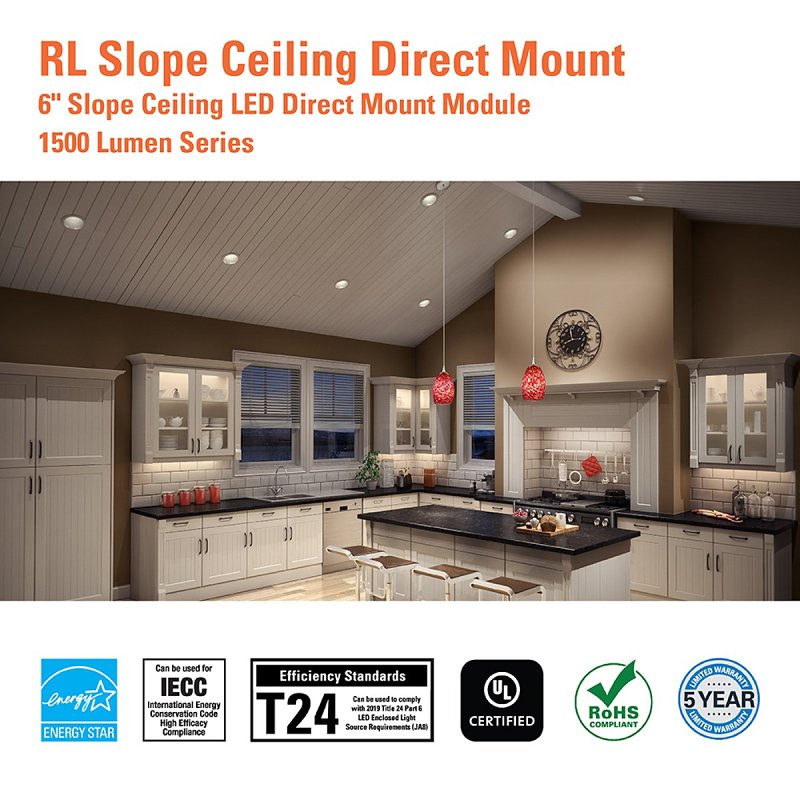 LIGHT REC LED WH 1500L 90W 6IN