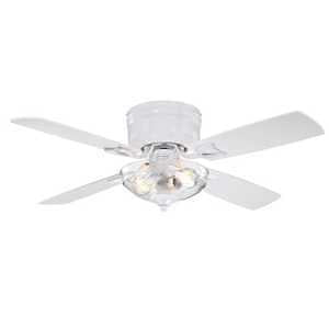 Westinghouse Hadley Series 7311300 Indoor Ceiling Fan, White Housing, Gray Teak/White Blade, 42 in Sweep, MDF Blade