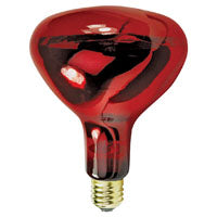 Feit Electric 250R40/10 Incandescent Reflector Heat Bulb, 250 W, BR40 Lamp, E26 Medium Lamp Base, 250 Lumens, Red Lamp