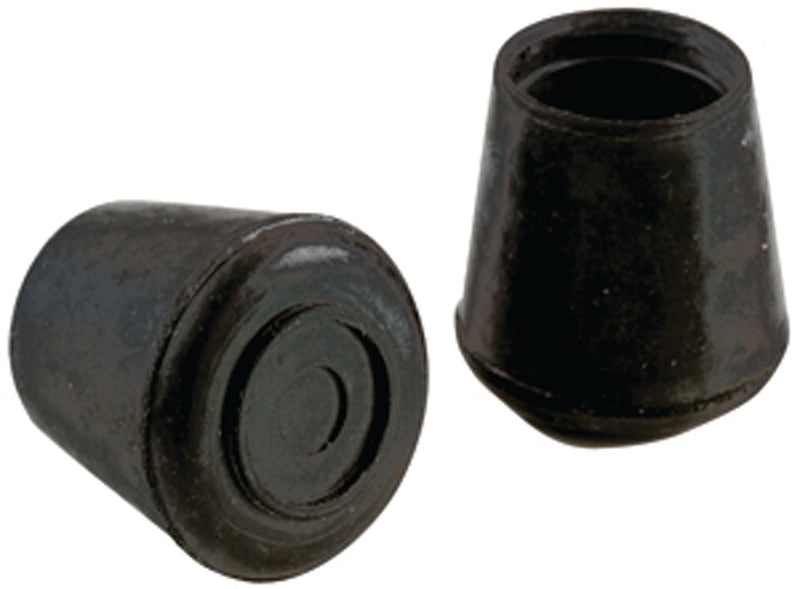 9129 BLACK RUBBER LEG TIP1-1/8