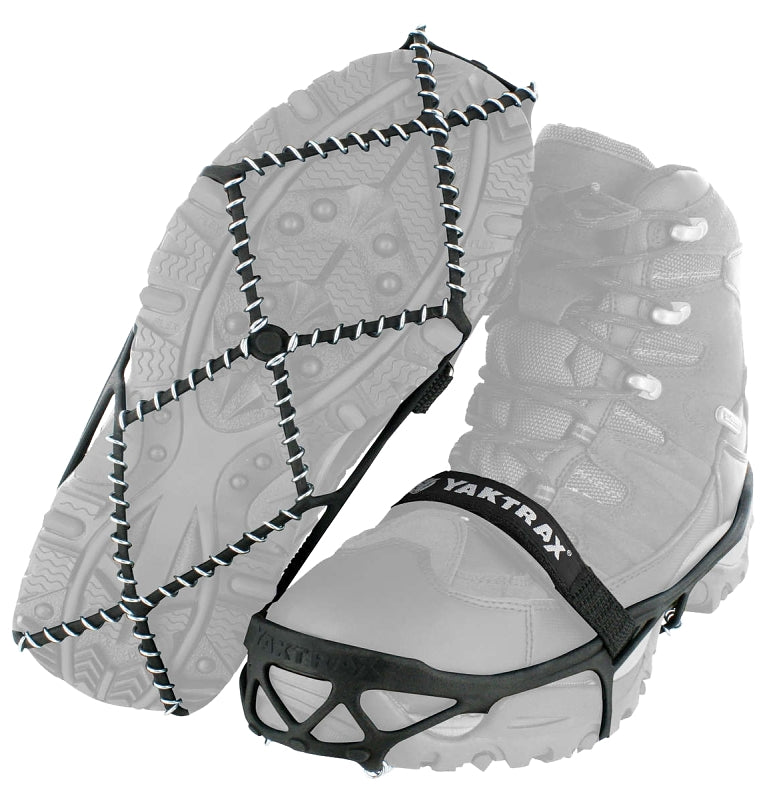 Yaktrax Pro Series 08609 Shoe Traction Device, Unisex, S, Spikeless, Black
