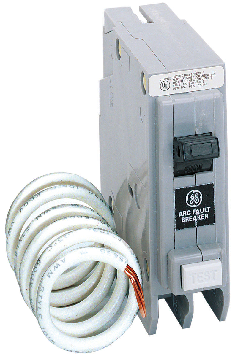 GE Industrial Solutions THQL Series THQL1115AF2A AFCI Circuit Breaker, 15 A, 1-Pole, 120/240 V, Plug