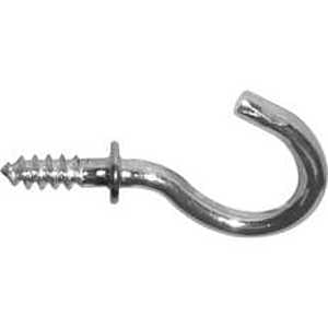 Reliable CHB1MR Cup Hook, 1 in L, Metal, Brass