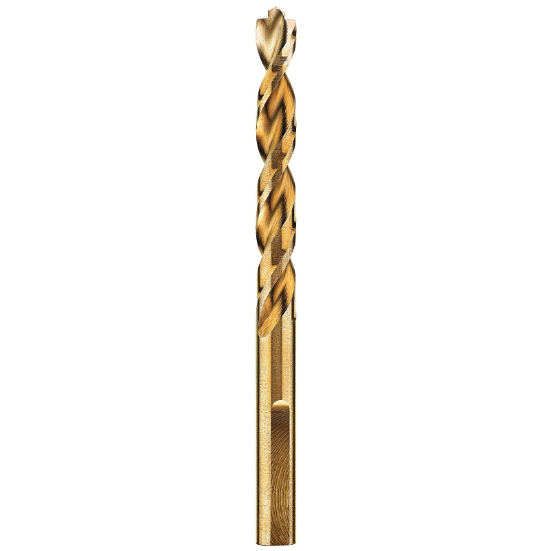 DEWALT DWA1214 Drill Bit, 7/32 in Dia, 3-3/4 in OAL, Parabolic Flute, 3-Flat Shank