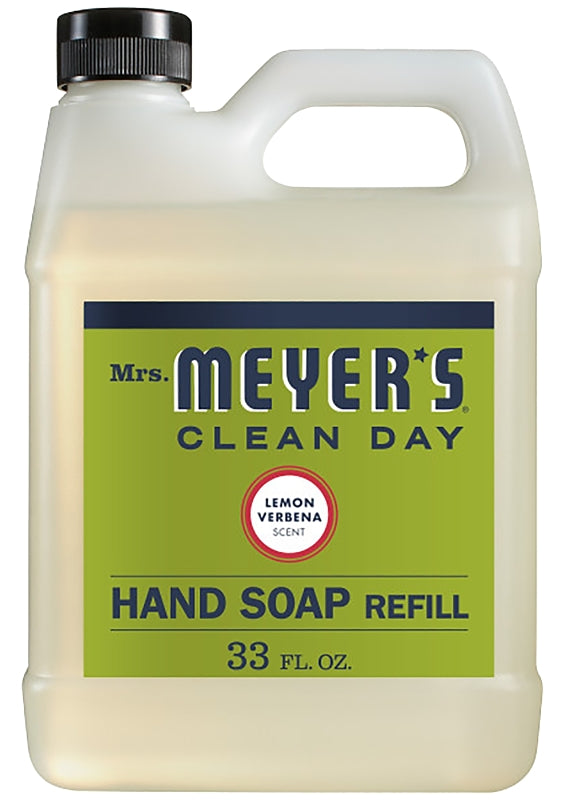 Mrs. Meyer's 12163 Hand Soap Refill, Liquid, Lemon Verbena, 33 oz Jug