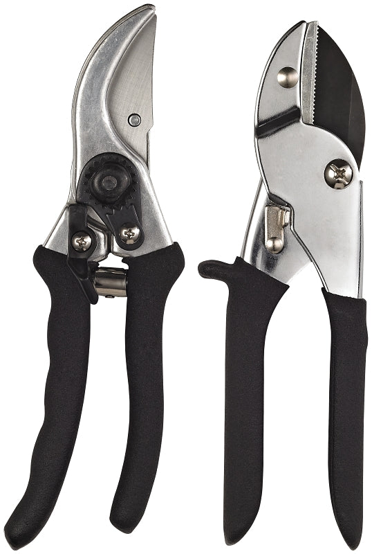 Landscapers Select GP1002+GP1013A Pruner Set, 1/2 in Cutting Capacity, Steel/Zinc Blade, Steel/Zinc Handle