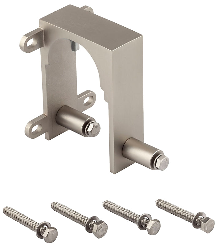 National Hardware N187-102 Bypass Bracket, Sliding Door, Steel, Satin Nickel