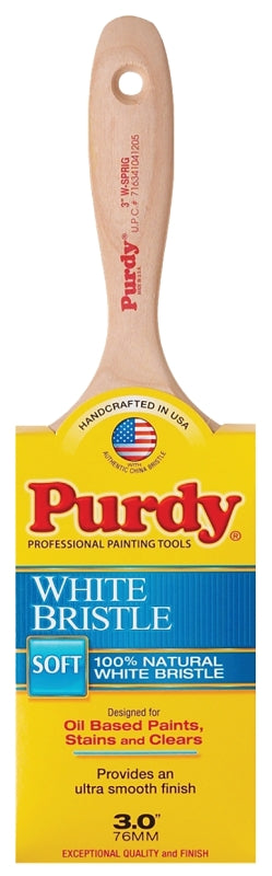 Purdy 144380430 Paint Brush, 3 in W, Flat Brush, 3-1/8 in L Bristle, China Bristle, Beaver Tail Handle