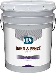 PPG GLBFEX10WH05 Exterior Latex, Flat, White, Liquid, 5 gal