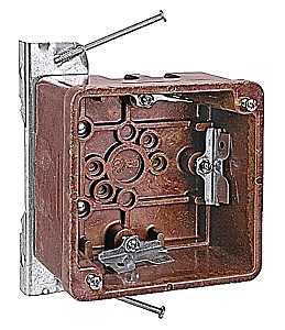 Carlon 4000-N Outlet Box, Phenolic, Brown, Bracket Mounting