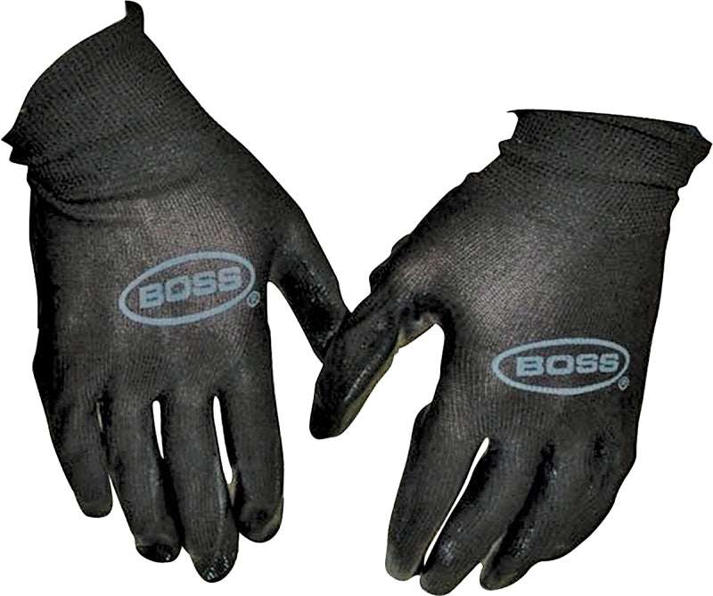 Boss 7850N Protective Gloves, Men's, L, Knit Wrist Cuff, Nitrile Coating, Polyester Glove