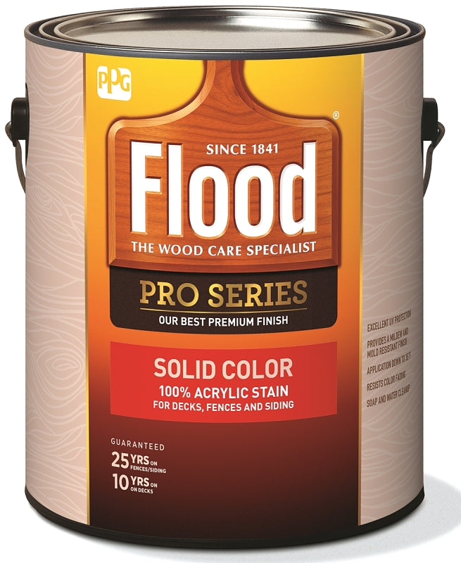 Flood FLD820-01 Wood Stain, White, Liquid, 1 gal