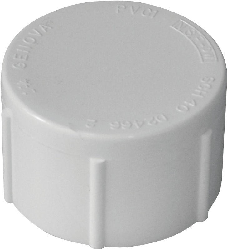 Xirtec 140 435428 Pipe Cap, 2 in, FPT, White, SCH 40 Schedule, 150 psi Pressure