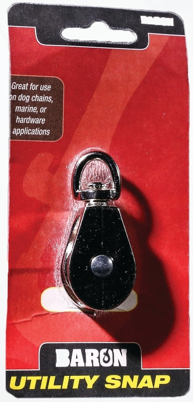 BARON C-0173ZD-3/4 Rope Pulley, 5/32 in Rope, 11.5 lb Working Load, 3/4 in Sheave, Nickel