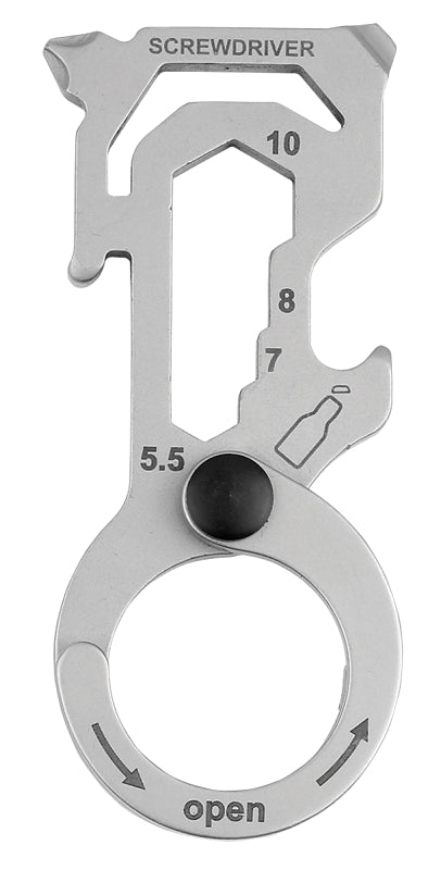 Hy-Ko KC616 Multi-Tool Ring, Stainless Steel Case
