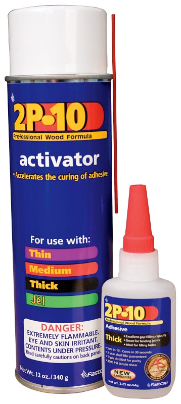 Fastcap 8276001 Activator Kit, Liquid, Pungent, Transparent, 2, 12 oz