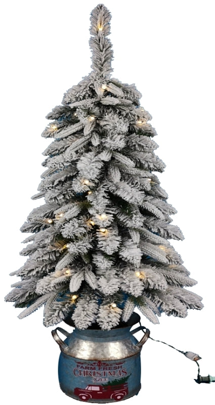 Hometown Holidays 27637 Christmas Tree, 3 ft H, LE 2 Fusible, Mini Light Bulb, Clear Light