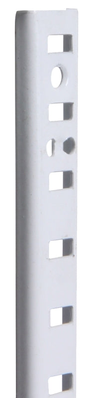 Knape & Vogt 255 255 WH 48 Mortise-Mount Pilaster Standard 500 lb, Steel, White, Wall Mounting