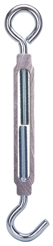 ProSource LR340 Turnbuckle, 1/2 in Thread, Hook, Eye, 17 in L Take-Up, Aluminum