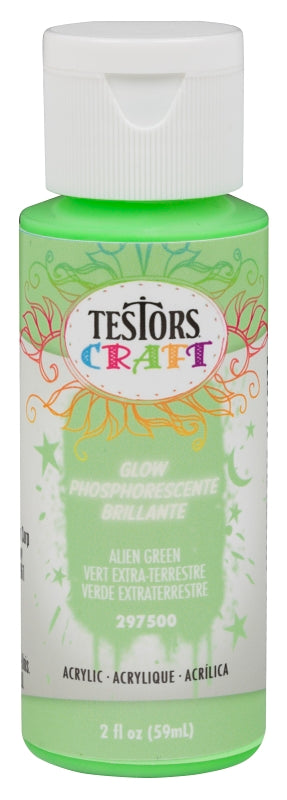Testors 297500 Acrylic Craft Paint, Alien Green, 2 oz, Bottle