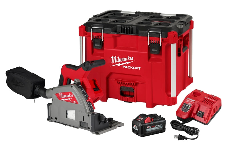 Milwaukee M18 FUEL 2831-21 Plunge Track Saw Kit, Battery Included, 18 V, 6 Ah, 6-1/2 in Dia Saw Blade, 48 deg Bevel