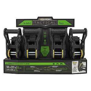 SmartStrap 4630 Tactical Tie-Down, 1 in W, 14 ft L, Polyester, Dark Gray, 500 lb Working Load, S-Hook End