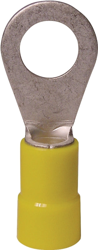 GB 10-107 Ring Terminal, 600 V, 12 to 10 AWG Wire, 12 to 1/4 in Stud, Vinyl Insulation, Copper Contact, Yellow
