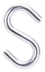 ProSource LR371 S-Hook, 40 lb Working Load, 0.236 in Dia Wire, Steel, Zinc