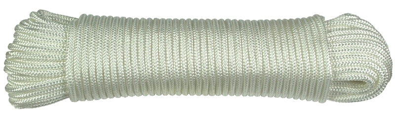 Ben-Mor 60013 Rope, 3/16 in, 100 ft L, Polyester, White