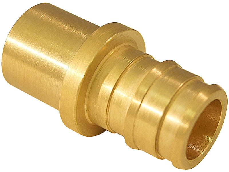 Apollo Valves EPXMS1212 Pipe Adapter, 1/2 in, PEX-A Barb x Sweat, Brass, 200 psi Pressure