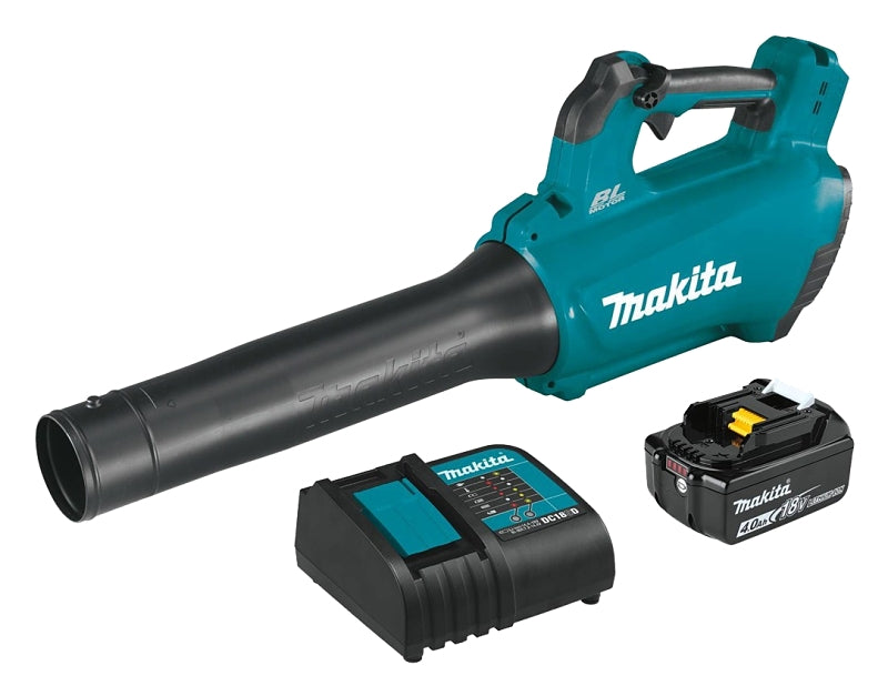Makita XBU03SM1 Blower Kit, 4 Ah, 18 V Battery, Lithium-Ion Battery, 459 cfm Air, Teal