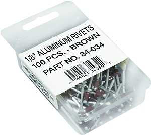 84034 RIVET GUTTER BROWN 1/8IN