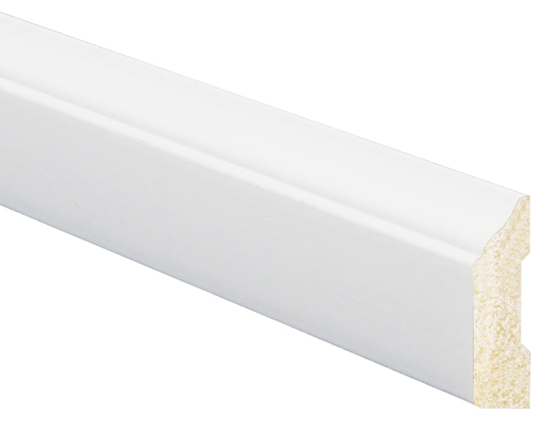 Inteplast Group 946 59460700032 OG Stop Moulding, 7 ft L, 1-5/16 in W, Polystyrene, Crystal White