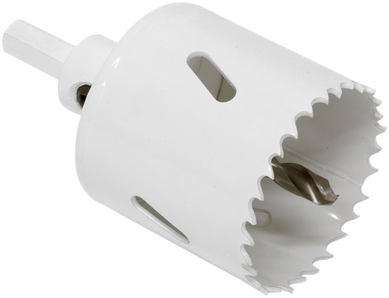 Vulcan 961641OR Hole Saw with Arbor Hanager, 2-3/8 in Dia, 1-7/8 in D Cutting, 4/6 TPI, HSS Cutting Edge