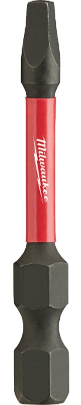 Milwaukee SHOCKWAVE 48-32-4772 Power Bit, #2 Drive, Square Recess Drive, 1/4 in Shank, Hex Shank, 2 in L