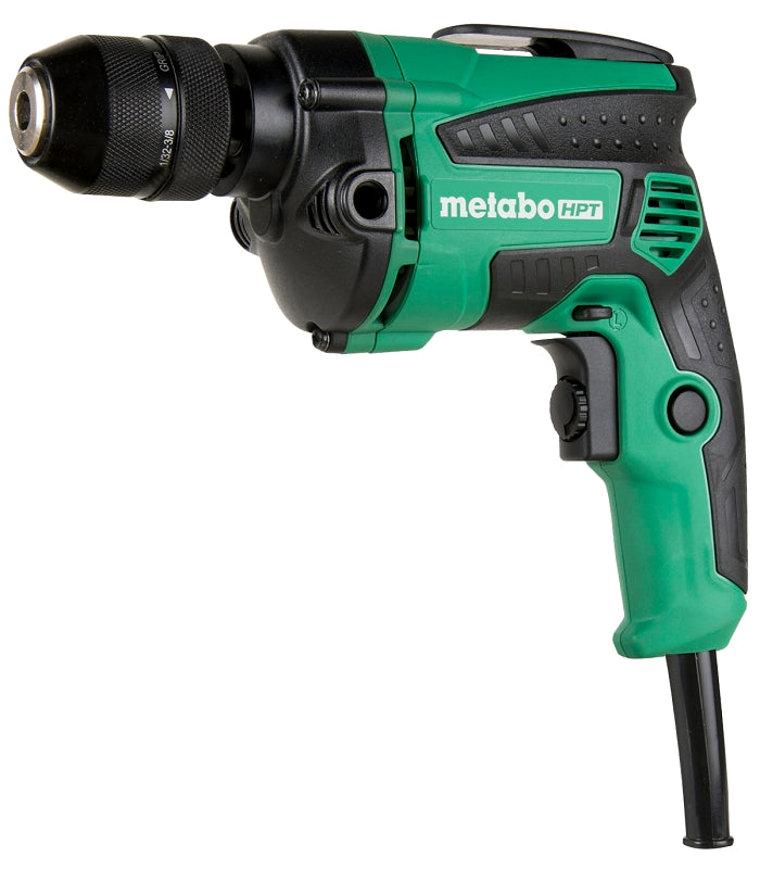 Metabo HPT D10VH2M Electric Drill, 7 A, 3/8 in Chuck, Keyless Chuck, 8 ft L Cord