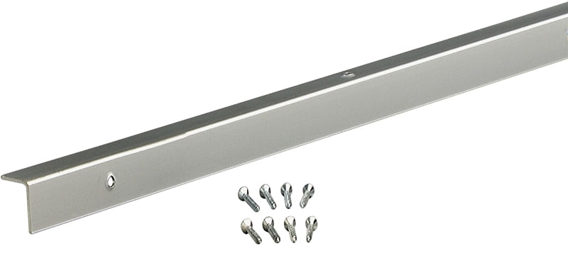 M-D 70367 Inside Corner Moulding with Screw, 96 in L, 3/4 in W, Aluminum, Silver