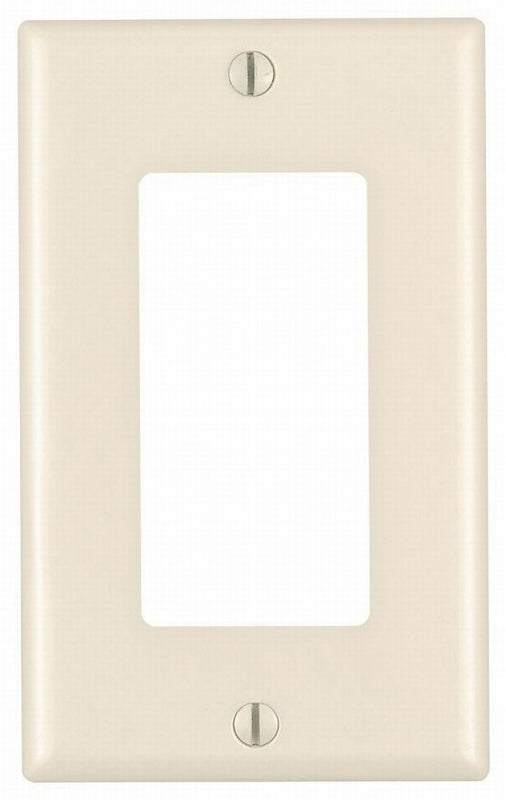 Decora 80401-T Wallplate, 4-1/2 in L, 2-3/4 in W, 1 -Gang, Thermoset Plastic, Light Almond, Smooth